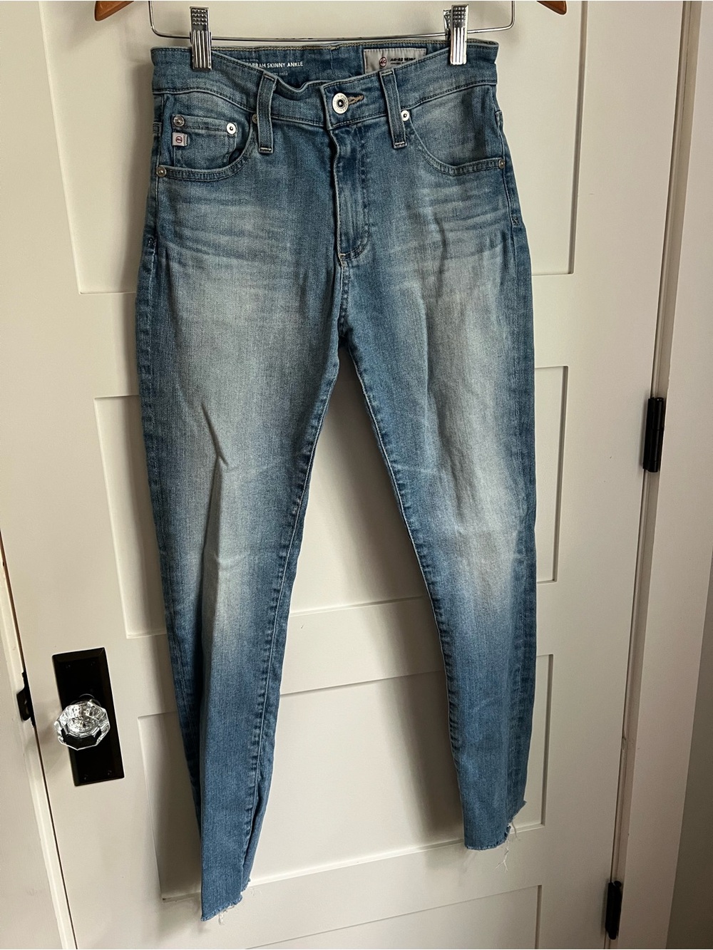 AG Adriano Goldschmied The Farrah Skinny Ankle Jeans - Light Blue Wash 26R